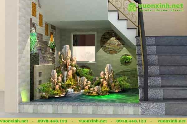 Thiết kế thi công tiểu cảnh cầu thang đẹp