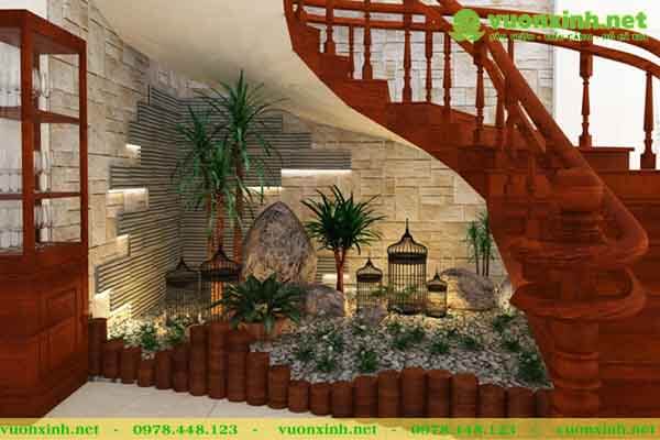 Thiết kế thi công tiểu cảnh cầu thang đẹp