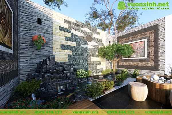 Mẫu hồ cá koi mini đẹp