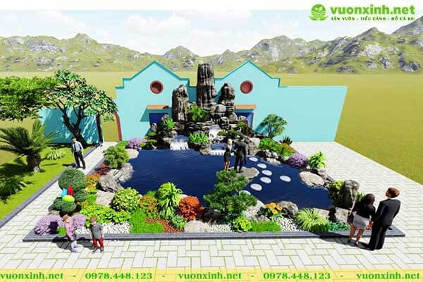 Thiết kế hồ cá Koi đẹp